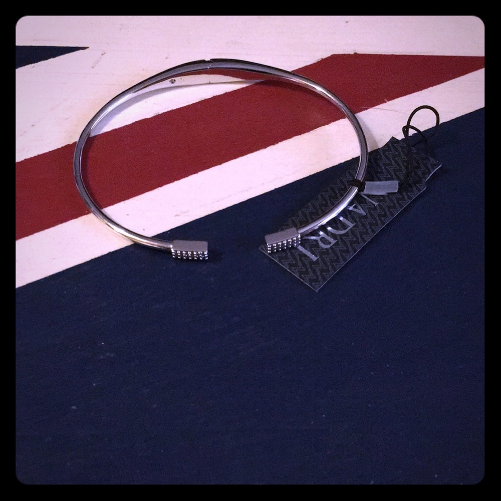 Nadri silver hinge opening bracelet